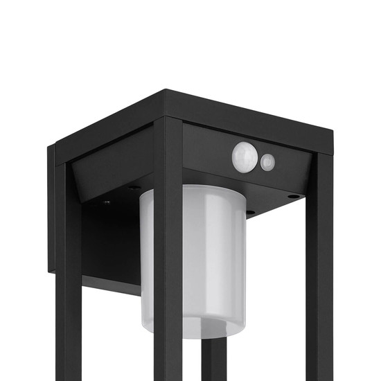 Eglo LED Solar-Wandleuchte Martano 3,7W neutralweiss 4000K Bewegungsmelder IP44 Schwarz Aluminium mit Sensor 27x18cm 900804