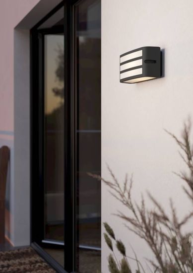 Eglo 900811 CAMARDA E27 Außen-Wand-/Deckenleuchte Anthrazit Weiss IP54