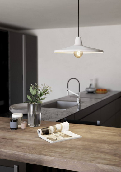 Eglo Pendelleuchte Miniere E27 Schwarz Grau Stahl Ø42cm 900833