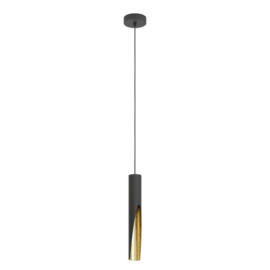 Eglo LED Pendelleuchte Barbotto GU10 4,5W warmweiss 3000K Schwarz Gold Stahl Ø6cm 900872