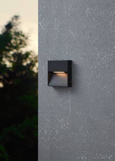 Eglo 900889 MARUGGIO LED Außen-Wand-/Deckenleuchte 4,8W 15cm Schwarz Steuerbare Lichtfarbe IP65