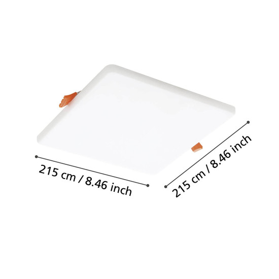 Eglo LED Einbauspot Rapita 18W warmweiss 3000K IP65 Weiss Aluminium 21,5x21,5cm 900969