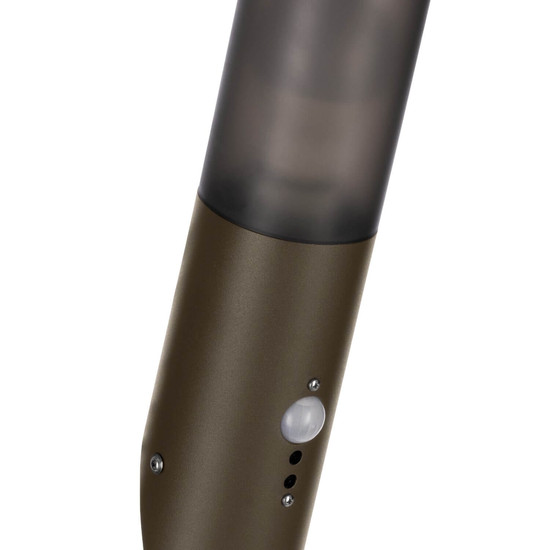 Eglo Außen-Wandleuchte Helsinki E27 Bewegungsmelder IP44 Rostbraun Schwarz-transparent Edelstahl mit Sensor Ø7,5cm 900985