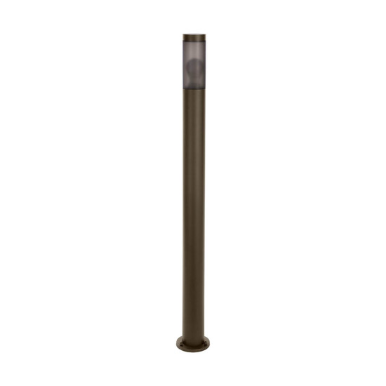 Eglo Außen-Stehleuchte Helsinki E27 Bewegungsmelder IP44 Rostbraun Schwarz-transparent Edelstahl mit Sensor 110cm 900987