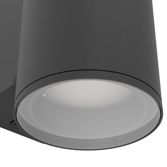 Eglo LED Außen-Wandleuchte Izzalini GU10 2,8W warmweiss 3000K IP44 Schwarz Stahl 11,5x6,5cm 900995