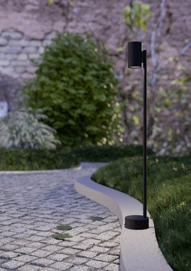 Eglo LED Außen-Stehleuchte Izzalini GU10 2,8W warmweiss 3000K IP44 Schwarz Stahl 85cm 900996