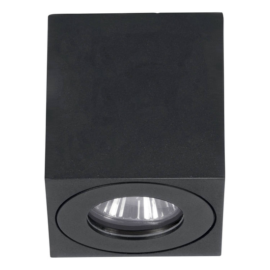 Eglo Außen-Deckenleuchte Torrecola GU10 IP44 Schwarz Klar Aluminium Glas 9,5x8cm 901029