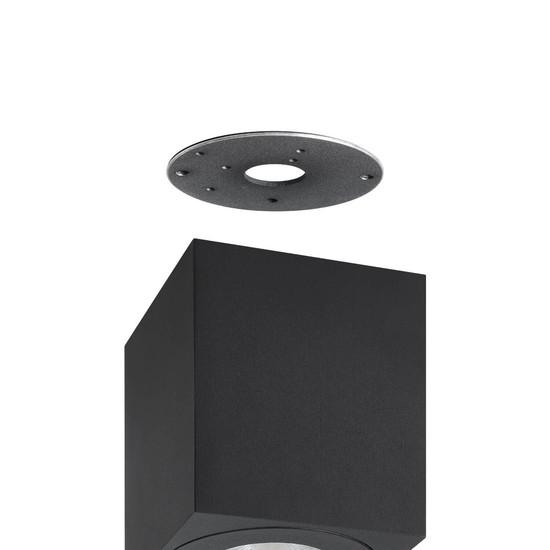Eglo Außen-Deckenleuchte Torrecola GU10 IP44 Schwarz Klar Aluminium Glas 9,5x8cm 901029