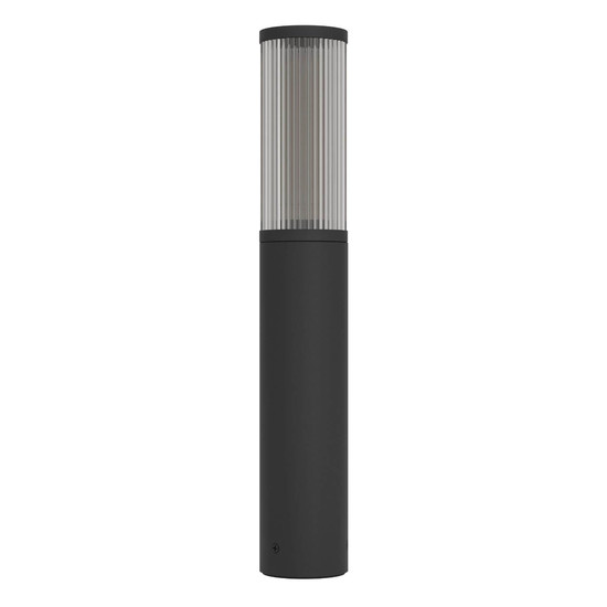 Eglo Sockelleuchte Salle E27 IP54 Schwarz Schwarz-transparent Aluminium 46,5cm 901034