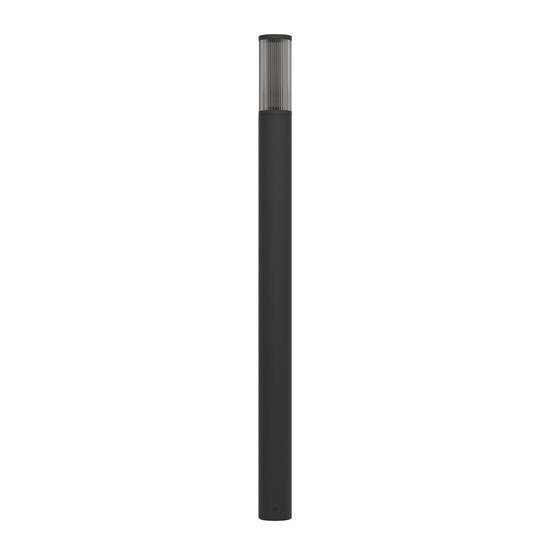 Eglo Außen-Stehleuchte Salle E27 IP54 Schwarz Schwarz-transparent Aluminium 110cm 901035