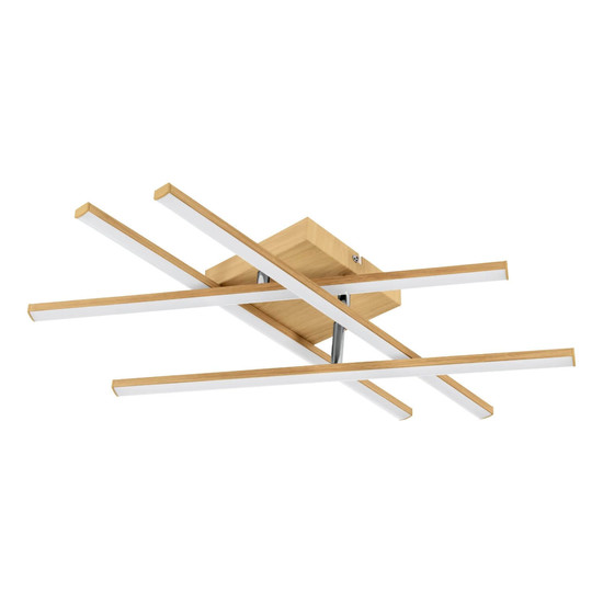 Eglo LED Deckenleuchte Lasana 4 20,5W warmweiss 3000K Hellbraun Stahl Aluminium 51x51cm 901104