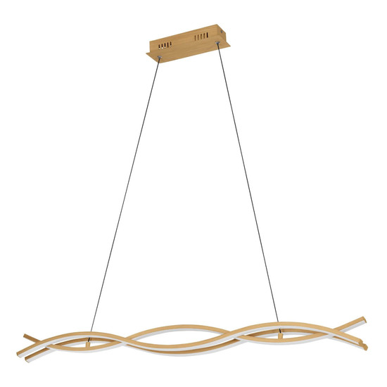Eglo LED Pendelleuchte Lasana 4 35W warmweiss 3000K Hellbraun Stahl Aluminium 90x6cm 901106