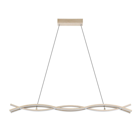Eglo LED Pendelleuchte Lasana 4 35W warmweiss 3000K Hellbraun Stahl Aluminium 90x6cm 901106