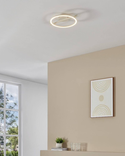Eglo LED Deckenleuchte Amandolo dimmbar 17W RGB CCT warm-/tageslichtweiss 2700-6500K Weiss Aluminium Stahl 40x30cm 901114