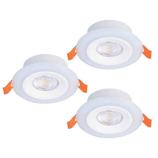Eglo LED Einbauspot Calonge RGB 3-flammig dimmbar 3x 3,8W CCT warm-/tageslichtweiss 2700-6500K IP44 Weiss Ø10cm 901117