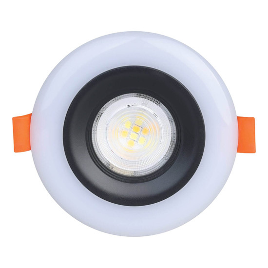 Eglo LED Einbauspot Calonge RGB 3-flammig dimmbar 3x 3,8W CCT warm-/tageslichtweiss 2700-6500K IP44 Schwarz Weiss Ø10cm 901118