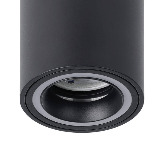 Eglo LED Aufbauleuchte Carosso-Z Smart GU10 dimmbar 4,9W RGB CCT warm-/tageslichtweiss 2700-6500K Zigbee Schwarz Aluminium Ø8cm 901168