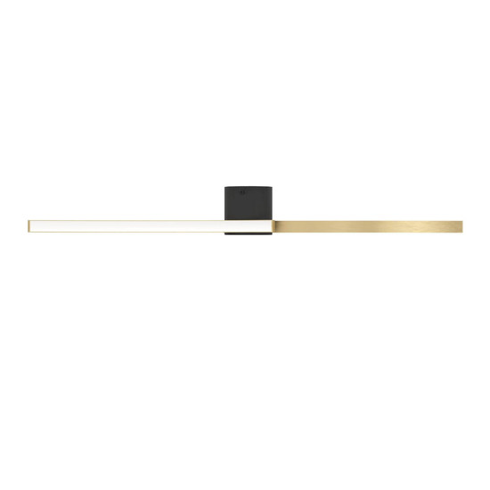 Eglo LED Deckenleuchte Aieta 12W neutralweiss 4000K Schwarz Messing-gebürstet Stahl 72x13cm 901215