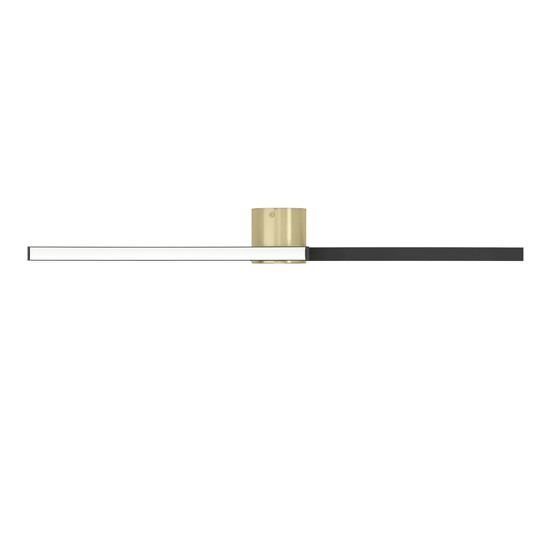 Eglo LED Deckenleuchte Aieta 12W neutralweiss 4000K Messing-gebürstet Schwarz Stahl 72x13cm 901216