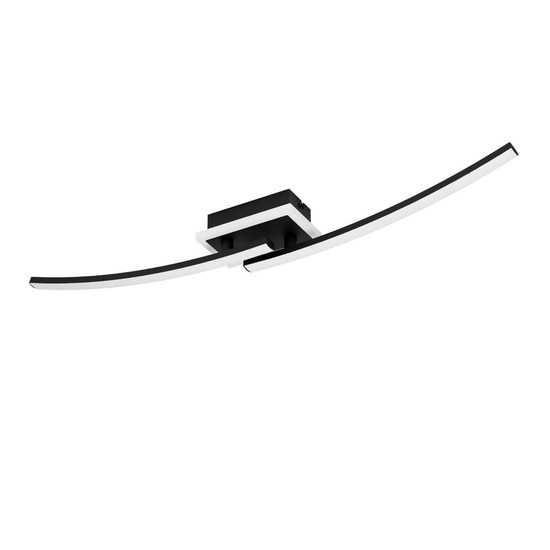 Eglo LED Deckenleuchte Lungolago 12W neutralweiss 4000K Schwarz Stahl 74x14cm 901217
