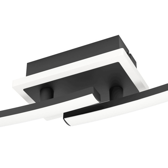 Eglo LED Deckenleuchte Lungolago 12W neutralweiss 4000K Schwarz Stahl 74x14cm 901217
