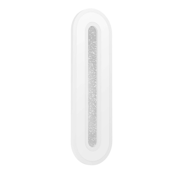 Eglo LED Deckenleuchte Macchioni 12W neutralweiss 4000K Weiss Stahl Kristalleffekt 40x12cm 901235