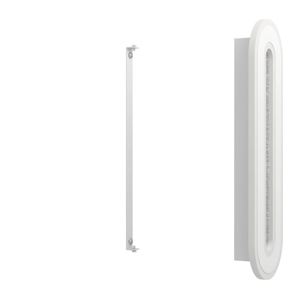 Eglo LED Deckenleuchte Macchioni 12W neutralweiss 4000K Weiss Stahl Kristalleffekt 40x12cm 901235