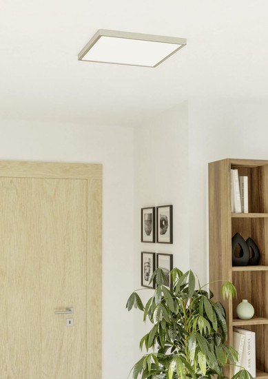 Eglo LED Aufbauleuchte Fueva 6 17,5W CCT warm-/neutral-/tageslichtweiss 2700/4000/6500K Nickel-matt Stahl 39x39cm 901323
