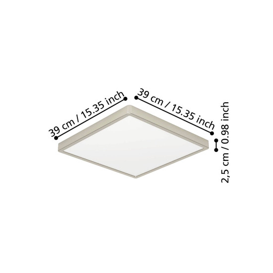 Eglo LED Aufbauleuchte Fueva 6 17,5W CCT warm-/neutral-/tageslichtweiss 2700/4000/6500K Nickel-matt Stahl 39x39cm 901323