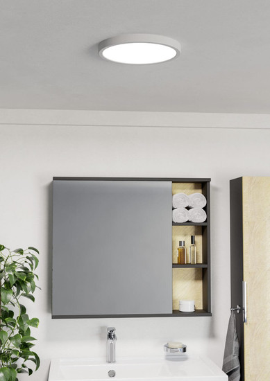 Eglo LED Aufbauleuchte Fueva 6 14,2W CCT warm-/neutral-/tageslichtweiss 2700/4000/6500K IP44 Weiss Ø28cm 901334