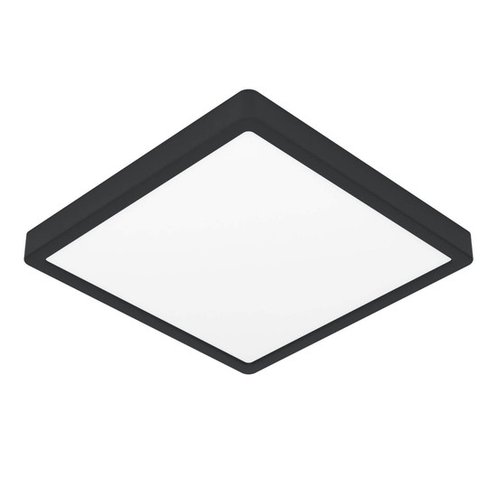 Eglo LED Aufbauleuchte Fueva 6-Z Smart dimmbar 13,5W RGB CCT warm-/tageslichtweiss 2700-6500K Zigbee IP44 Schwarz 29,5x29,5cm 901375