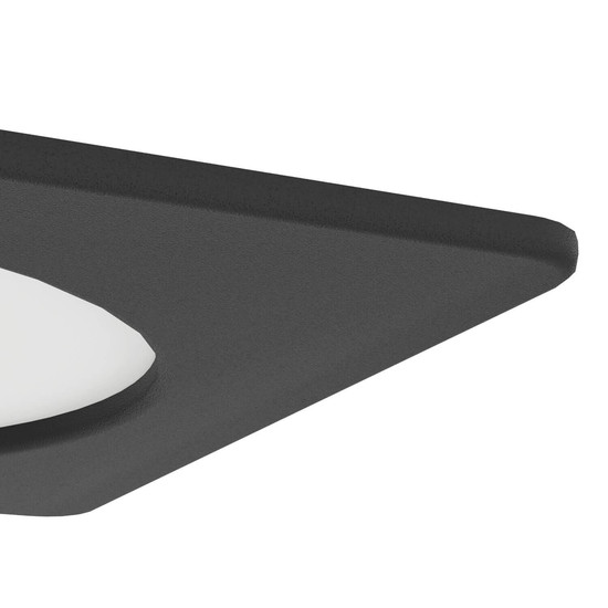 Eglo LED Einbauleuchte Fueva 6 6,3W CCT warm-/neutral-/tageslichtweiss 2700/4000/6500K Schwarz 12x12cm 901391