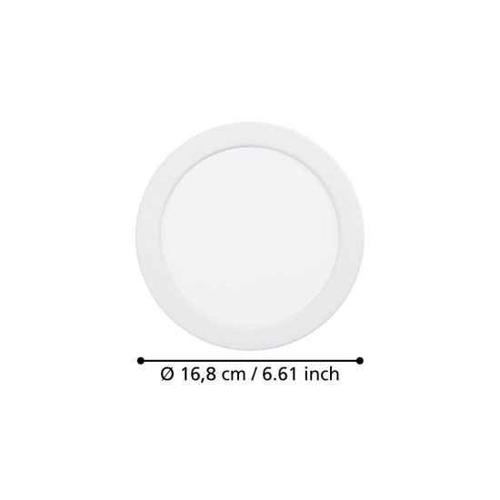 Eglo LED Einbauleuchte Fueva 6 10,5W CCT warm-/neutral-/tageslichtweiss 2700/4000/6500K Weiss Ø17cm 901397