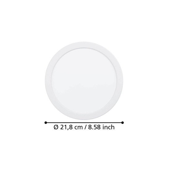 Eglo LED Einbauleuchte Fueva 6 18,5W CCT warm-/neutral-/tageslichtweiss 2700/4000/6500K Weiss Ø22cm 901398