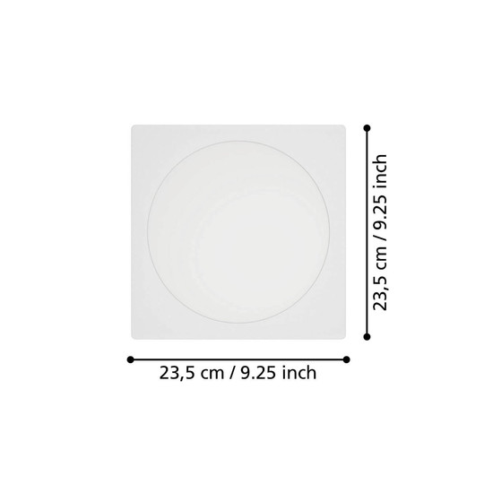 Eglo LED Einbauleuchte Fueva 6 18,5W CCT warm-/neutral-/tageslichtweiss 2700/4000/6500K Weiss 22x22cm 901402
