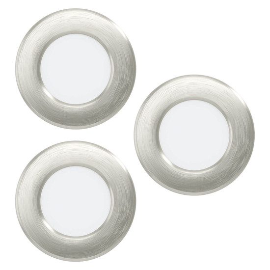 Eglo LED Einbauleuchte Fueva 6-Z Smart 3-flammig dimmbar 3x 2,8W RGB CCT warm-/tageslichtweiss 2700-6500K Zigbee IP44 Nickel-matt Ø9cm 901434