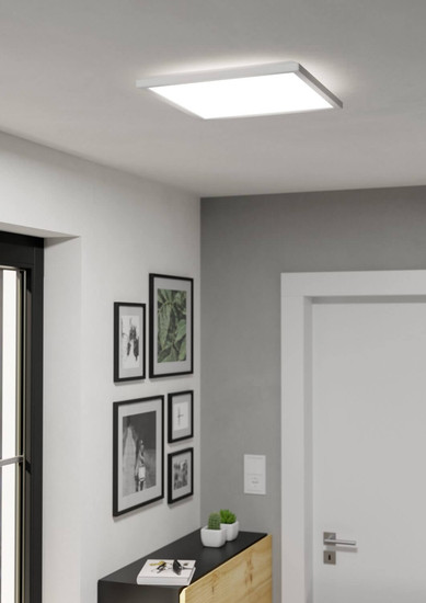 Eglo LED Deckenleuchte Rovito-R dimmbar 17,6W CCT warm-/tageslichtweiss 2700-6500K IP44 Weiss 39x39cm 901461