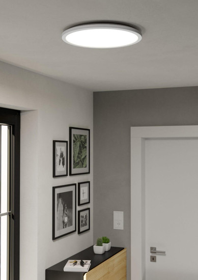 Eglo LED Deckenleuchte Rovito-Z Smart dimmbar 18,5W RGB CCT warm-/tageslichtweiss 2700-6500K Zigbee IP44 Weiss Ø39cm 901472