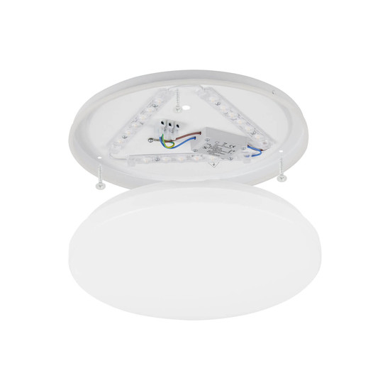 Eglo LED Deckenleuchte Approdo 18W warmweiss 3000K Bewegungsmelder IP54 Weiss Stahl mit Sensor Ø31cm 901527