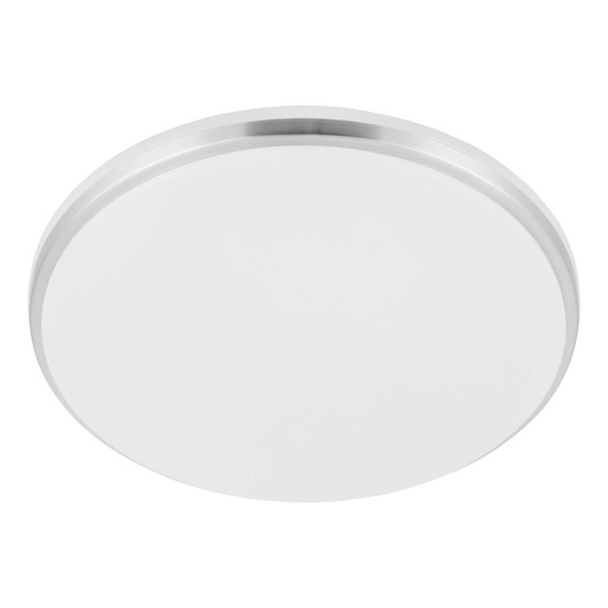 Eglo LED Deckenleuchte Margidore 18W CCT warm-/neutral-/tageslichtweiss 3000/4000/6500K IP54 Weiss Nickel-matt Stahl Ø34cm 901528