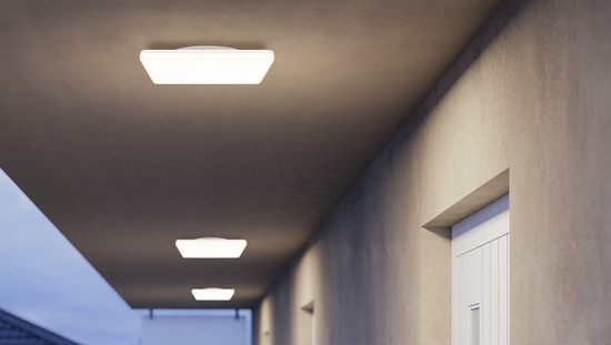 Eglo LED Deckenleuchte Castagneto 20W CCT warm-/neutral-/tageslichtweiss 2700/4000/6500K IP54 Weiss 31x31cm 901534