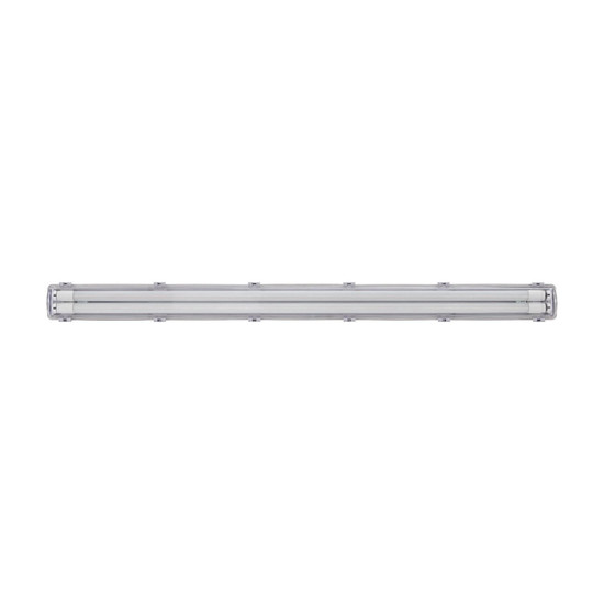 Eglo LED Feuchtraumleuchte Basic 2-flammig G13 2x 15W neutralweiss 4000K IP65 Grau Transparent 126x10cm 901542