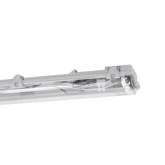 Eglo LED Feuchtraumleuchte Basic 2-flammig G13 2x 23W neutralweiss 4000K IP65 Grau Transparent 156x10cm 901544