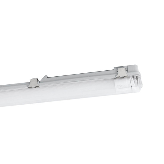 Eglo LED Feuchtraumleuchte Basic Plus 2-flammig G13 2x 15W neutralweiss 4000K IP65 Grau Transparent 126x10cm 901547