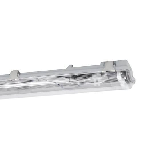 Eglo LED Feuchtraumleuchte Basic Plus 2-flammig G13 2x 23W neutralweiss 4000K IP65 Grau Transparent 156x10cm 901549