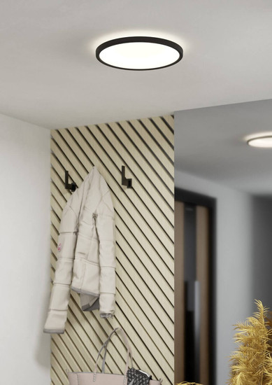 Eglo LED Deckenleuchte Minerario 16,4W warmweiss 3000K IP54 Schwarz Ø30cm 901572