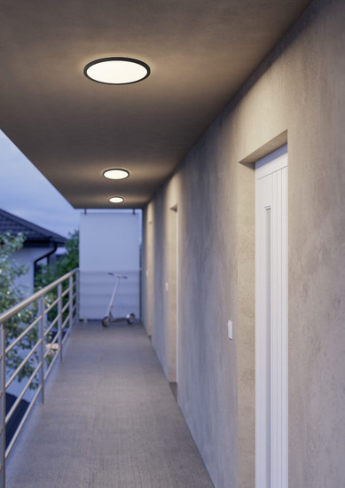 Eglo LED Deckenleuchte Minerario 16,4W warmweiss 3000K IP54 Schwarz Ø30cm 901572