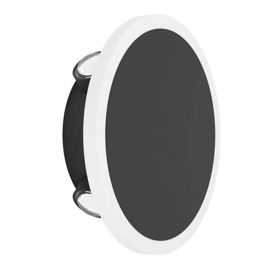 Eglo LED Wandleuchte Talamello 1 12W warmweiss 3000K Schwarz Aluminium Ø17cm 901585