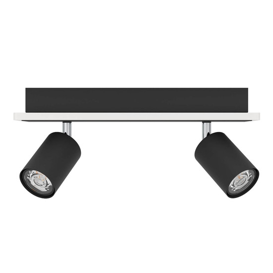 Eglo LED Deckenstrahler Rimbocchi 1 12W warmweiss 3000K Schwarz Satiniert Stahl 34x14cm 901635