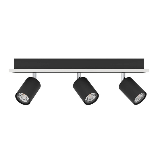 Eglo LED Deckenstrahler Rimbocchi 1 20W warmweiss 3000K Schwarz Satiniert Stahl 46x14cm 901636